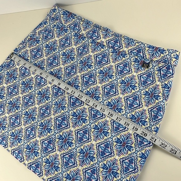Rafaella Tile Floral Skirt Skort with Charm Blue and White Size XL - Picture 10 of 15